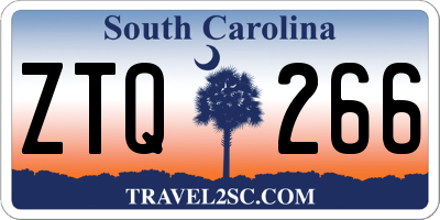 SC license plate ZTQ266