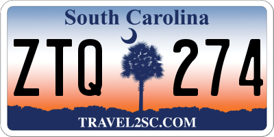 SC license plate ZTQ274