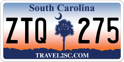 SC license plate ZTQ275