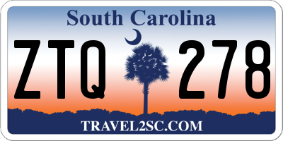 SC license plate ZTQ278