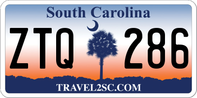 SC license plate ZTQ286