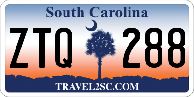 SC license plate ZTQ288