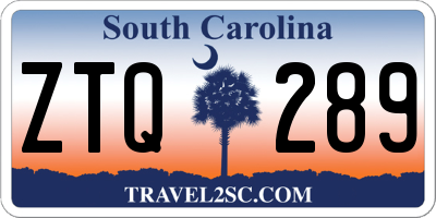 SC license plate ZTQ289
