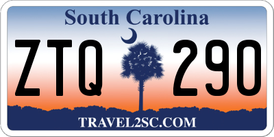 SC license plate ZTQ290