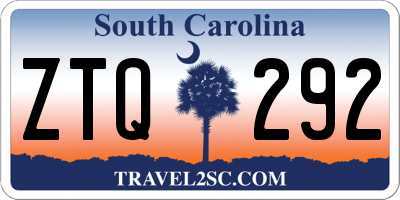 SC license plate ZTQ292