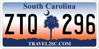 SC license plate ZTQ296