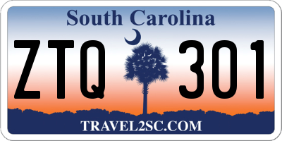 SC license plate ZTQ301