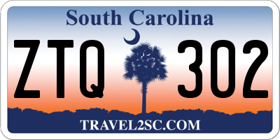 SC license plate ZTQ302