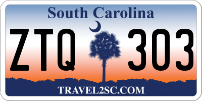 SC license plate ZTQ303