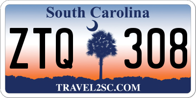 SC license plate ZTQ308