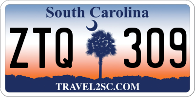 SC license plate ZTQ309