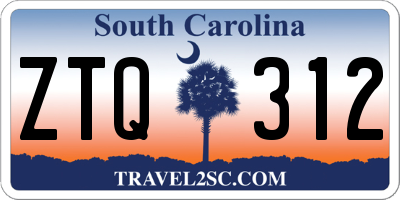 SC license plate ZTQ312