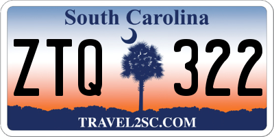SC license plate ZTQ322