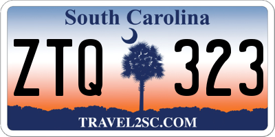 SC license plate ZTQ323