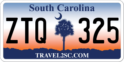 SC license plate ZTQ325