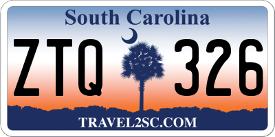 SC license plate ZTQ326
