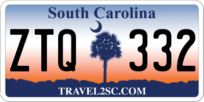 SC license plate ZTQ332