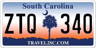 SC license plate ZTQ340