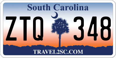 SC license plate ZTQ348