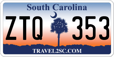 SC license plate ZTQ353
