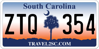 SC license plate ZTQ354