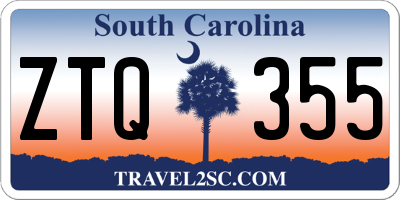 SC license plate ZTQ355