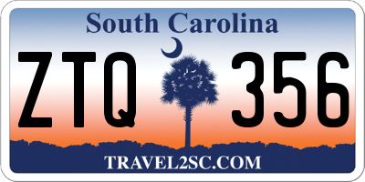 SC license plate ZTQ356