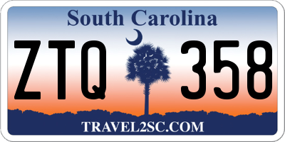 SC license plate ZTQ358