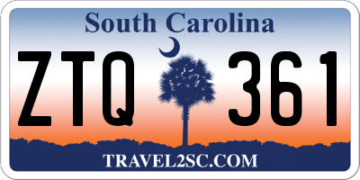 SC license plate ZTQ361