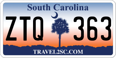 SC license plate ZTQ363