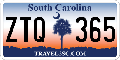 SC license plate ZTQ365