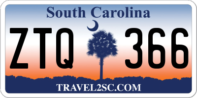 SC license plate ZTQ366
