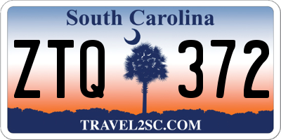 SC license plate ZTQ372