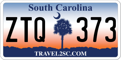 SC license plate ZTQ373