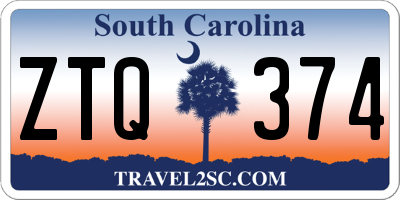 SC license plate ZTQ374