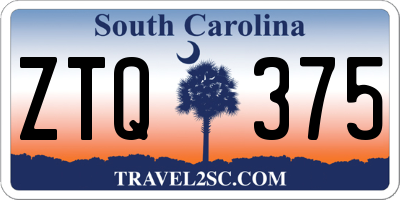 SC license plate ZTQ375