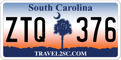 SC license plate ZTQ376