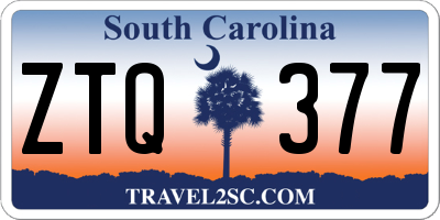 SC license plate ZTQ377