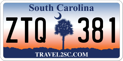 SC license plate ZTQ381
