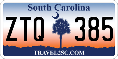 SC license plate ZTQ385