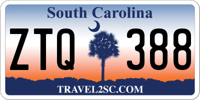 SC license plate ZTQ388