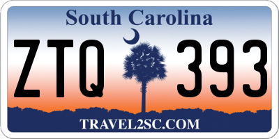 SC license plate ZTQ393