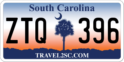 SC license plate ZTQ396