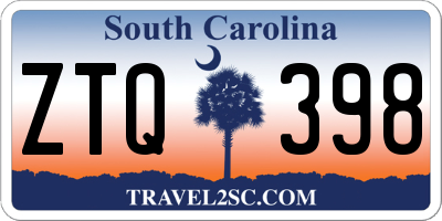 SC license plate ZTQ398