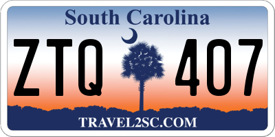 SC license plate ZTQ407