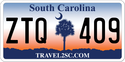 SC license plate ZTQ409