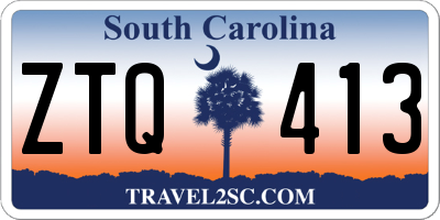 SC license plate ZTQ413