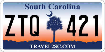 SC license plate ZTQ421