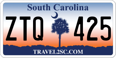 SC license plate ZTQ425