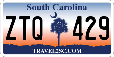 SC license plate ZTQ429